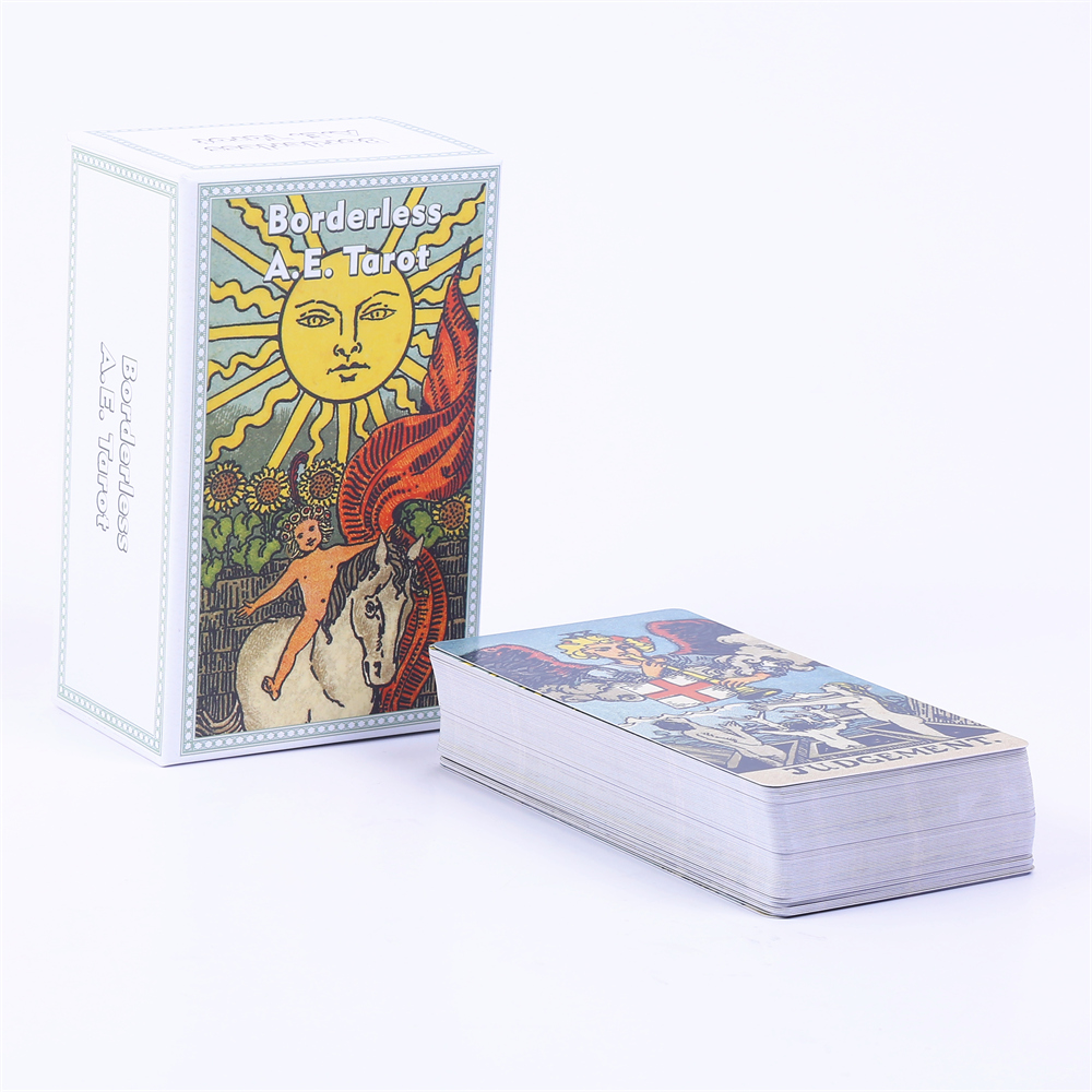 Tarot Cards Deck With Guidebook - 12*7cm Randlos A.E. Tarot-Deck in verschiebbarer,