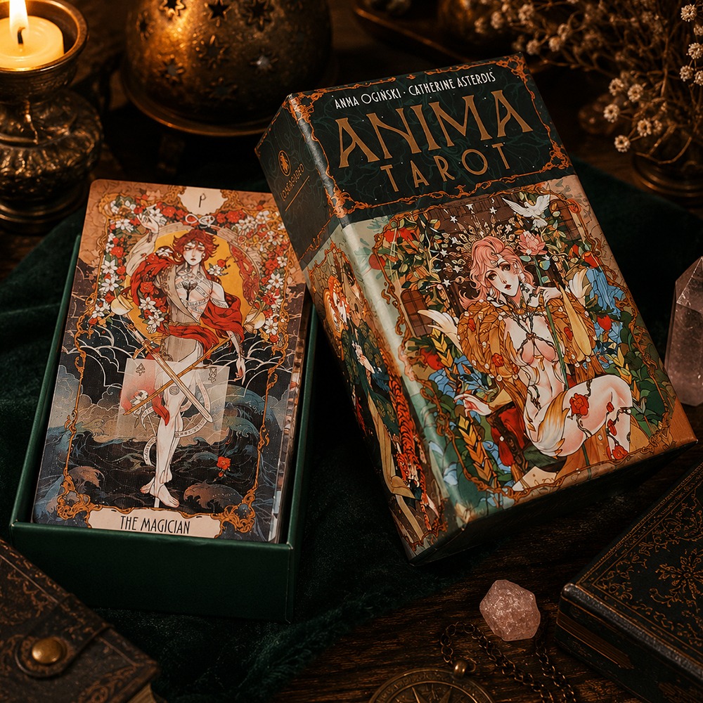 Tarot Cards Deck With Guidebook - Doppelt Geprägte 78-teilige Art Nouveau Tarotkarten