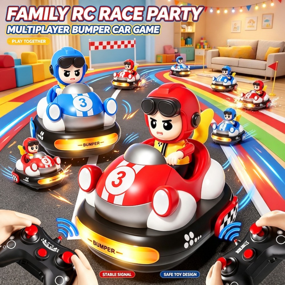 Remote Control Toys - Zweispieler-Kampf-Cartoon-Ferngesteuertes Bumper-Car mit Gestensteuerung, Mini-Ejection-Drift-Kart mit