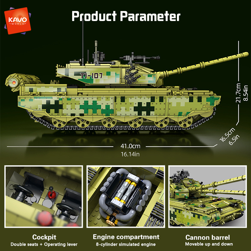 KAVOWORLD 2042-teiliger Simuli – Lego Compatible Military Tank Bewertung und Preis