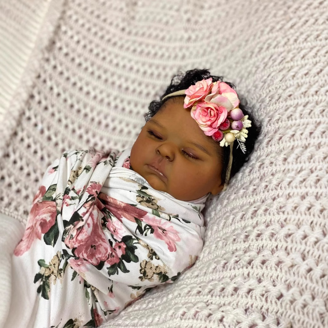 Dunkelhäutige Pfirsichpuppe, 1 – Reborn Baby Doll Silicone Realistic Bewertung und Preis