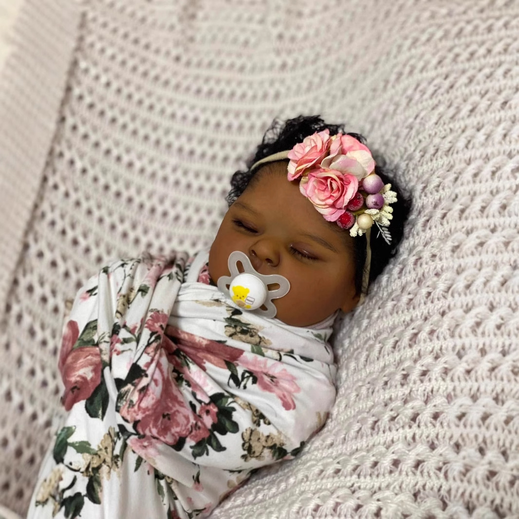 Dunkelhäutige Pfirsichpuppe, 1 – Reborn Baby Doll Silicone Realistic Bewertung und Preis